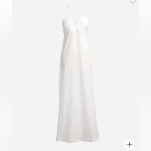 NWT | J.Crew Cross-back beach dress in linen-cotton blend